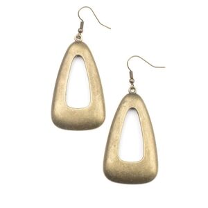 Irresistibly Industrial Brass Earrings Dangling Jewelry Paparazzi Chic Fashion